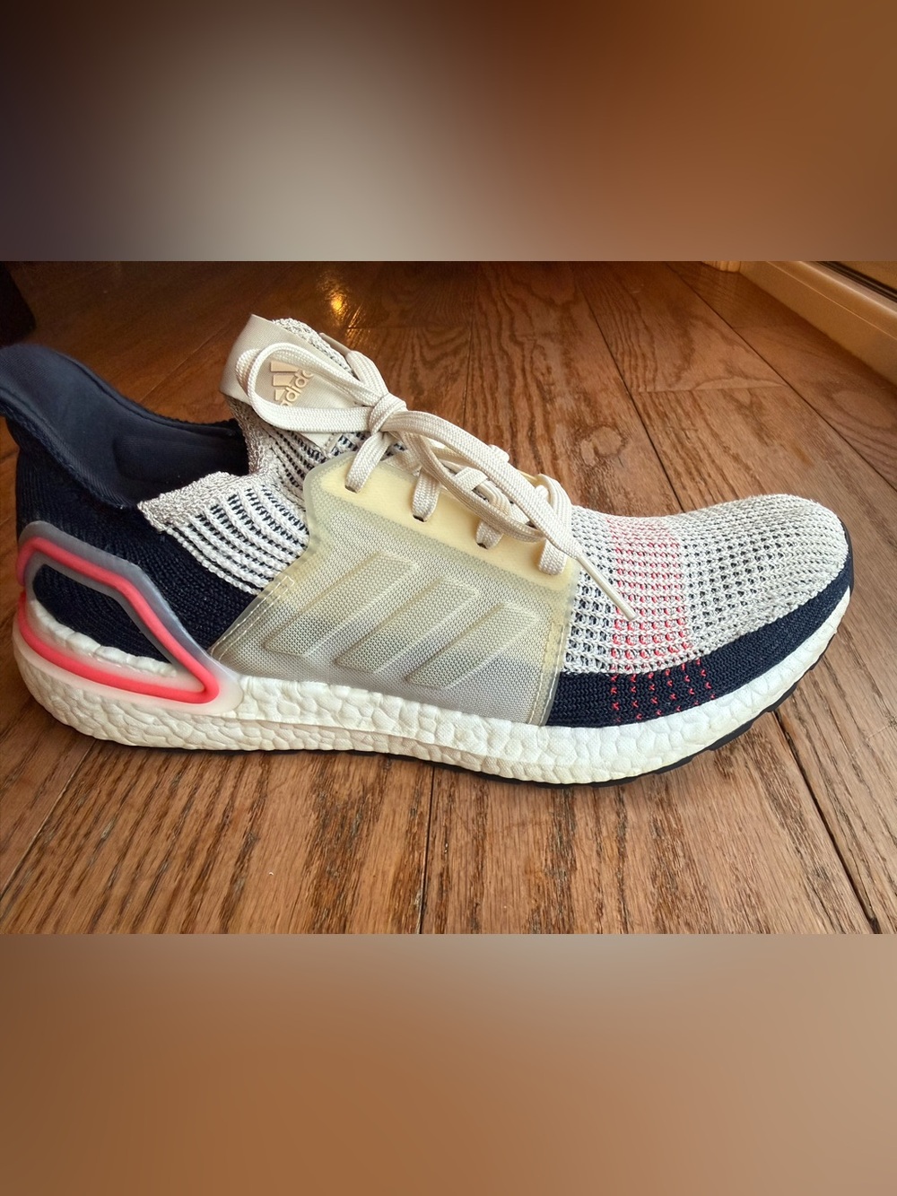 adidas UltraBoost 19 Clear Brown/White Primeknit 360 Lace-Up Cushioned B37705 - Picture 4 of 10